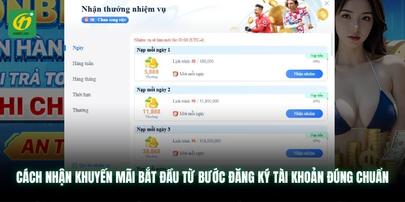 Cách nhận khuyến mãi bắt đầu từ bước đăng ký tài khoản đúng chuẩn