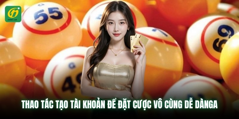 Thao tác tạo tài khoản để đặt cược Xổ số Onbet vô cùng dễ dàng
